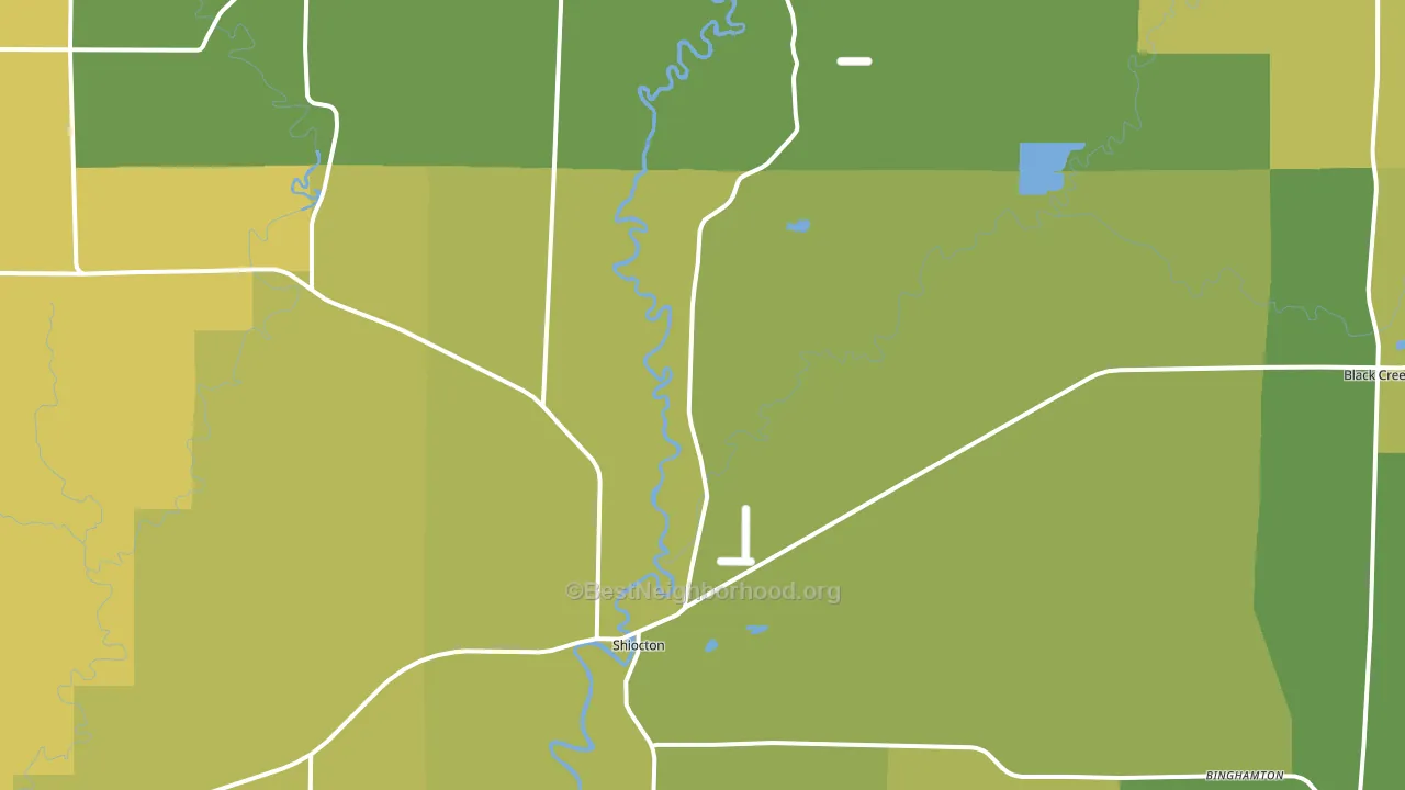 Shiocton, WI block-group voter-turnout map