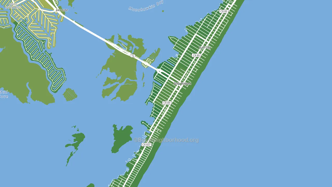 Ship Bottom, NJ block-group voter-turnout map