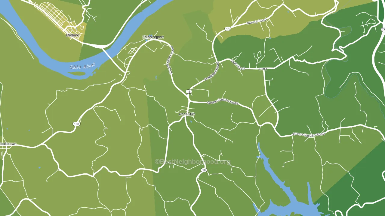 Shippingport, PA block-group voter-turnout map