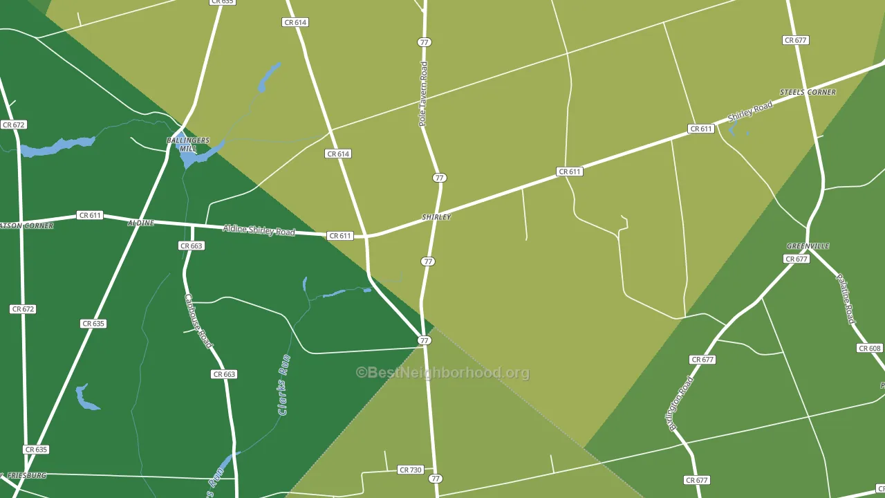 Shirley, NJ block-group voter-turnout map