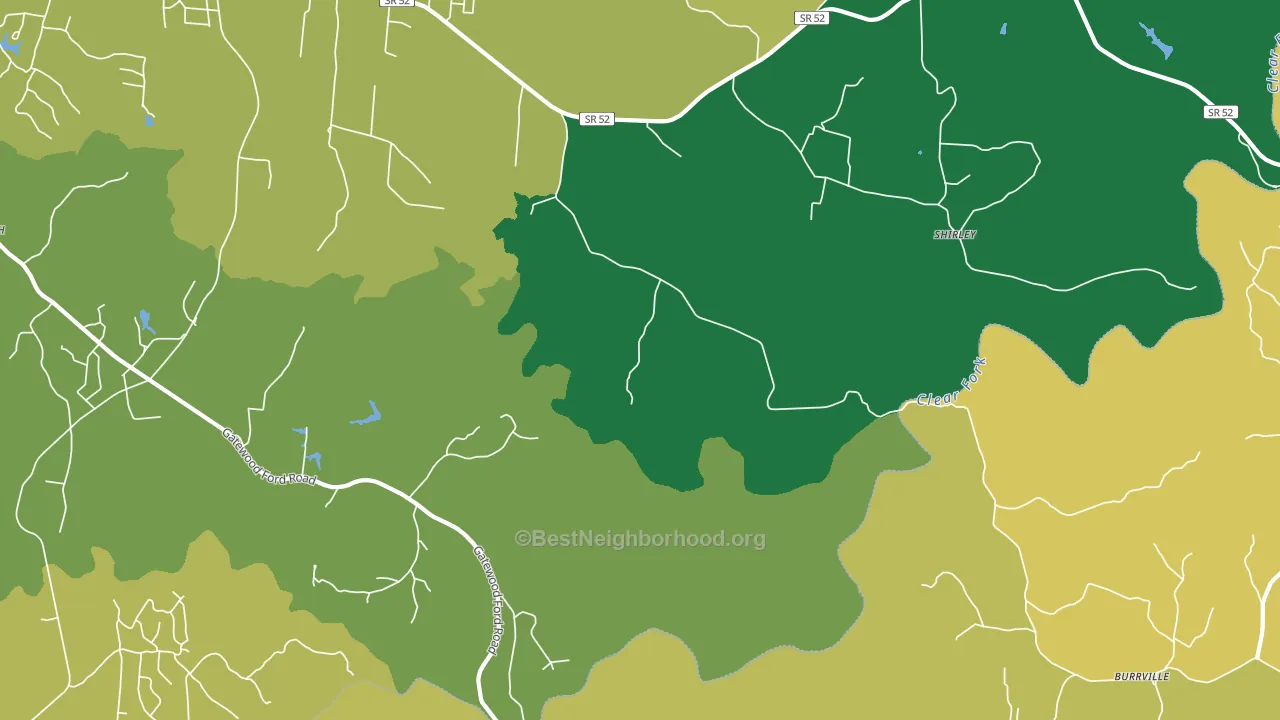 Shirley, TN block-group voter-turnout map