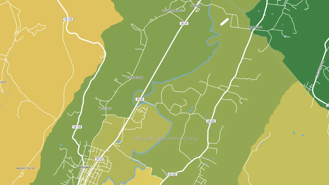 Shirleyton, TN block-group voter-turnout map