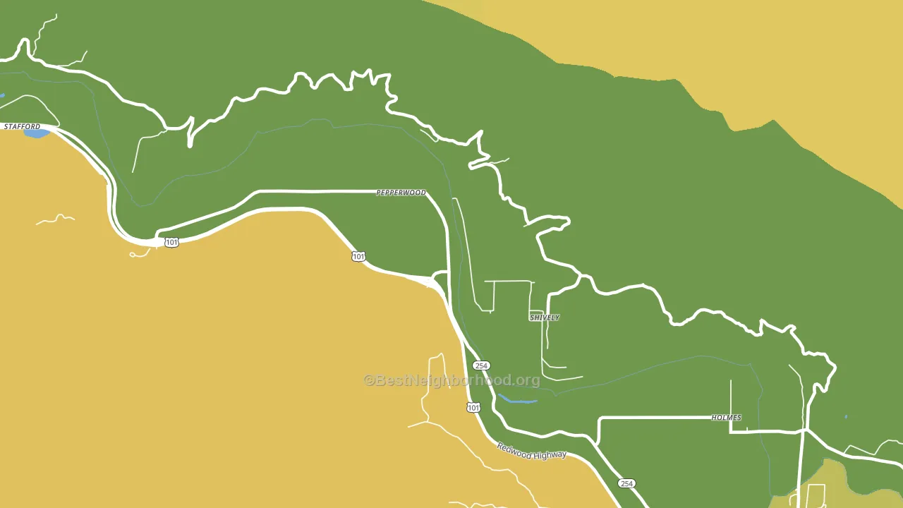 Shively, CA block-group voter-turnout map