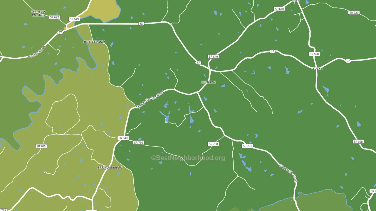 Shockoe, VA block-group voter-turnout map