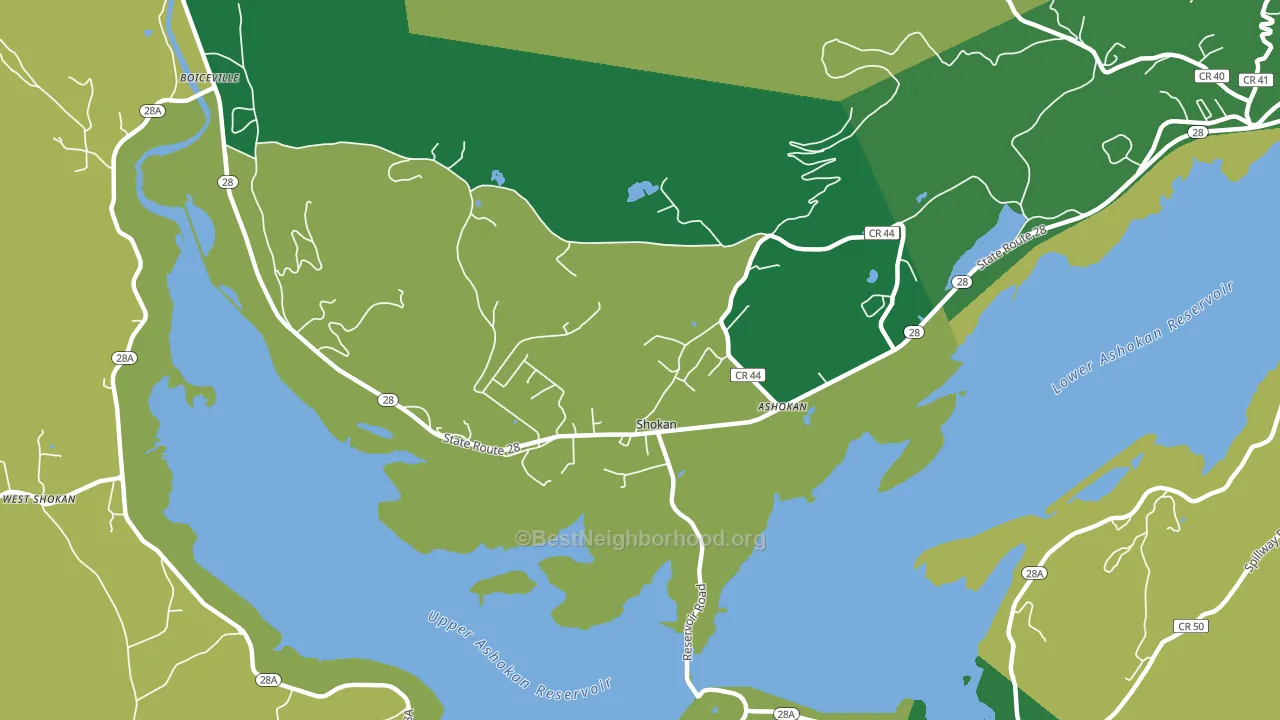 Shokan, NY block-group voter-turnout map