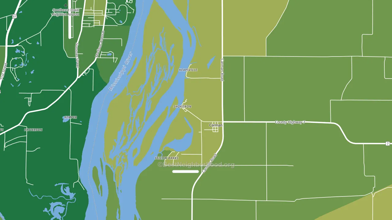 Shokokon, IL block-group voter-turnout map