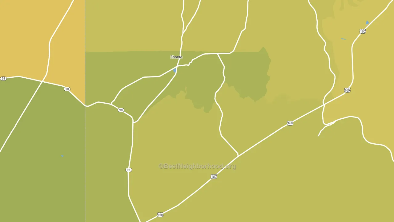 Shonto, AZ block-group voter-turnout map