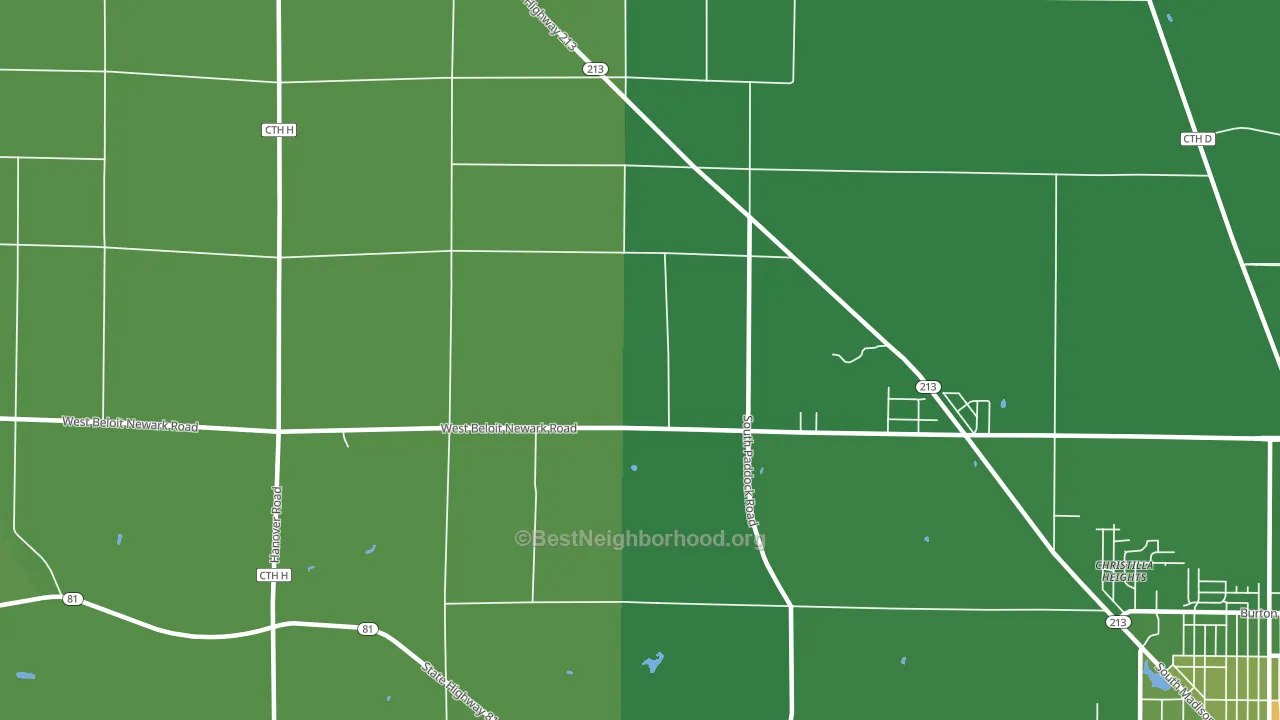 Shopiere, WI block-group voter-turnout map