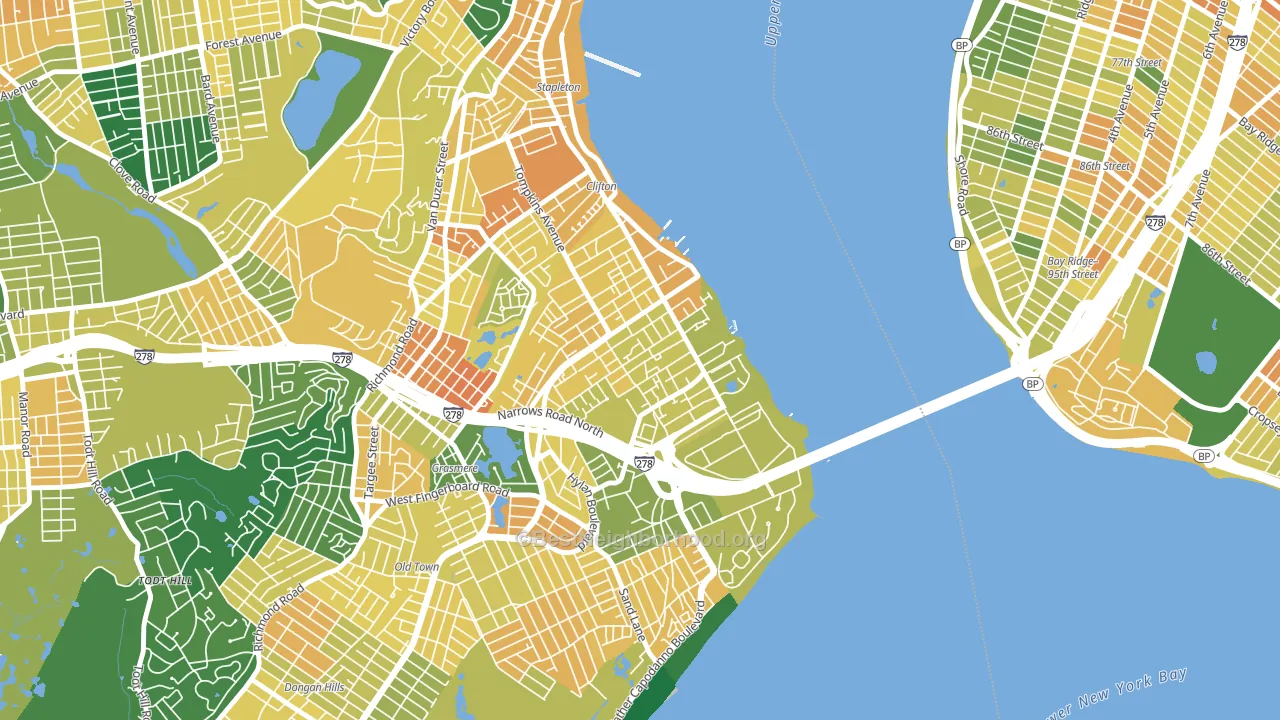 Shore Acres, Staten Island, NY block-group voter-turnout map