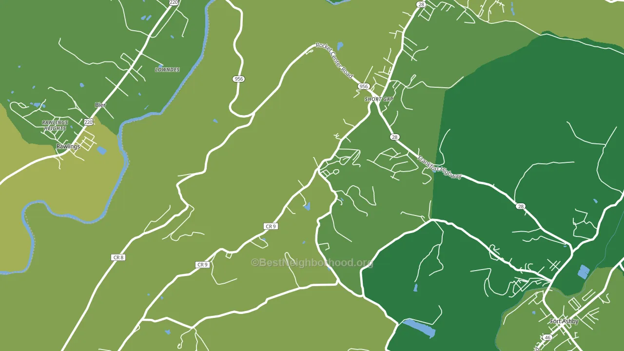 Short Gap, WV block-group voter-turnout map