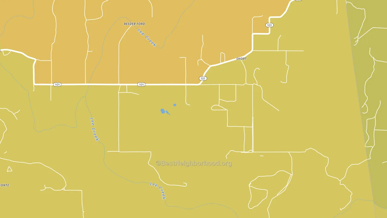 Short, OK block-group voter-turnout map