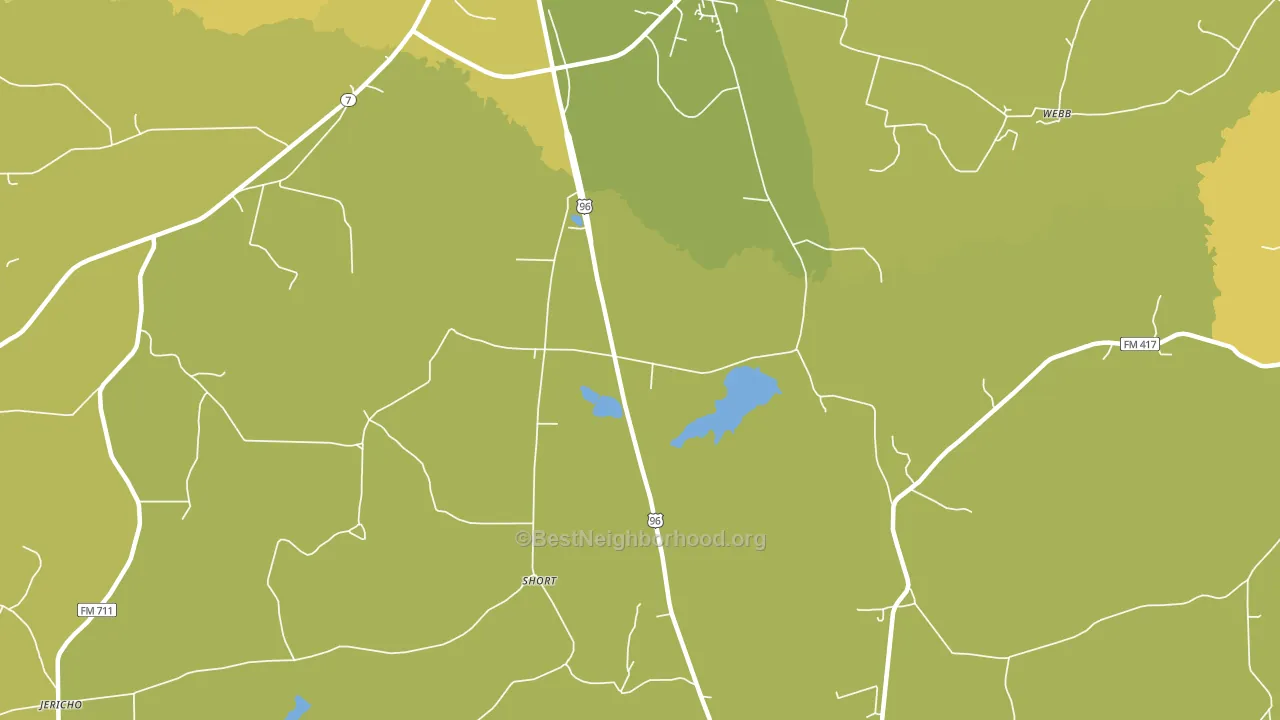 Short, TX block-group voter-turnout map
