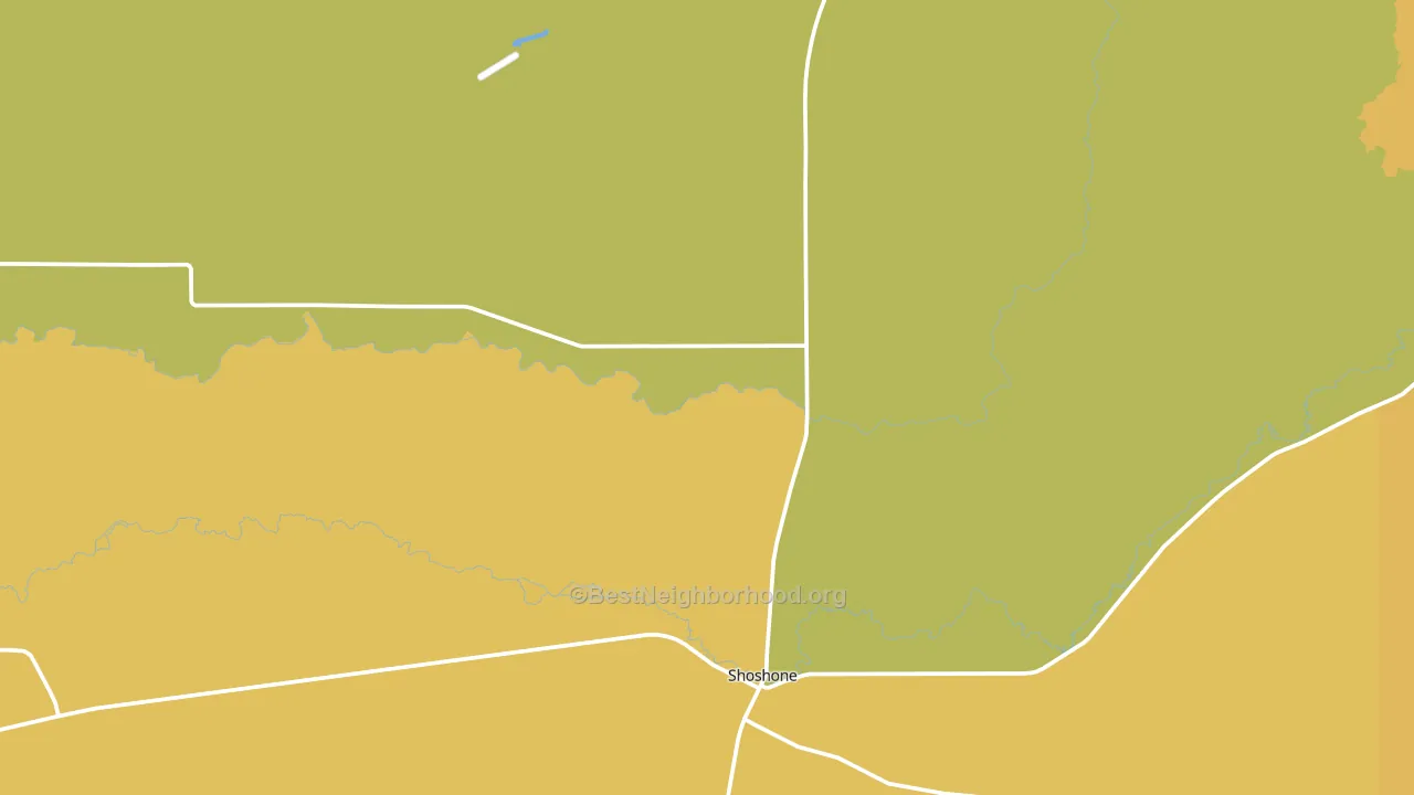 Shoshone, ID block-group voter-turnout map