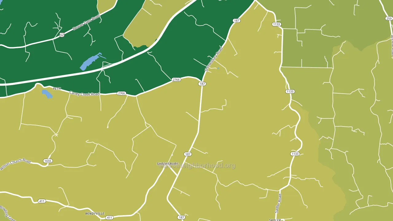 Shrewsbury, KY block-group voter-turnout map