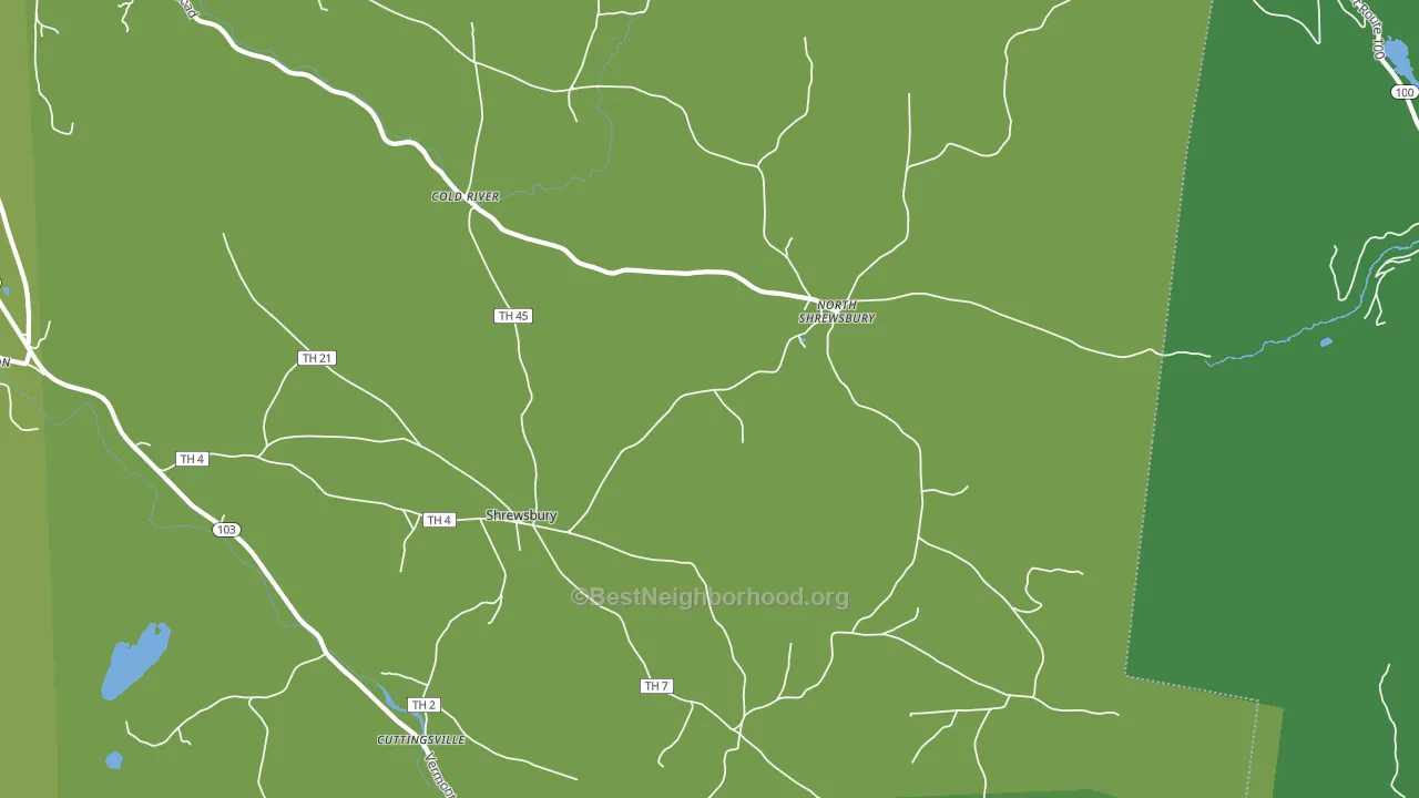 Shrewsbury, VT block-group voter-turnout map