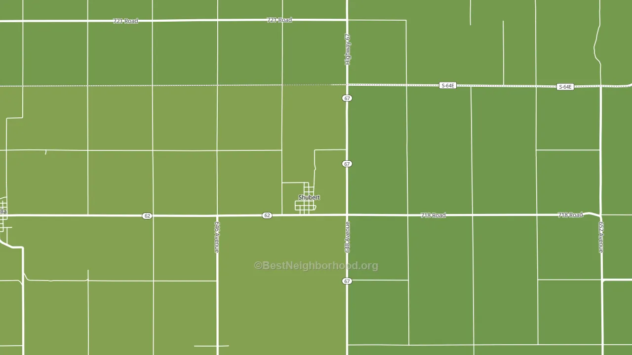 Shubert, NE block-group voter-turnout map