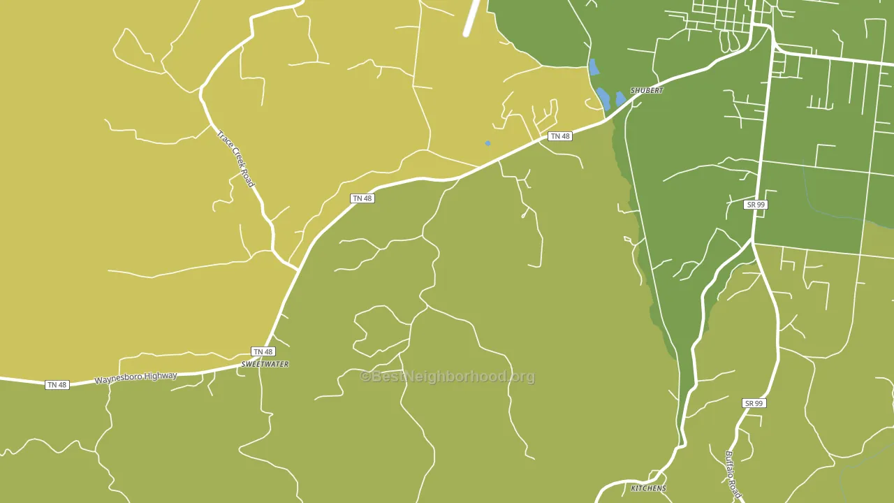 Shubert, TN block-group voter-turnout map
