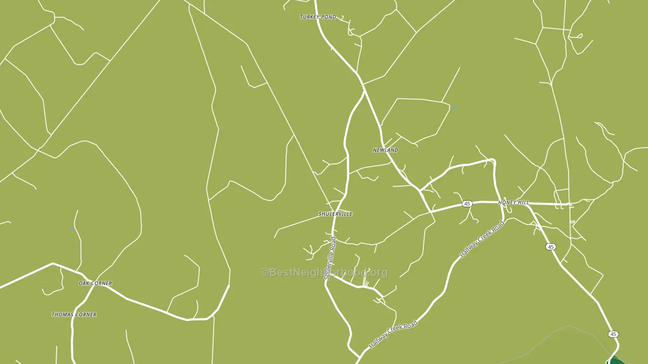 Shulerville, SC block-group voter-turnout map