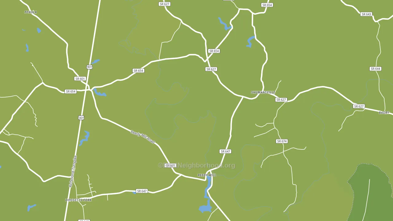 Shumansville, VA block-group voter-turnout map
