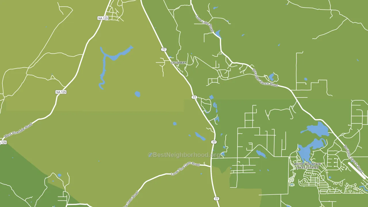Shumway, AZ block-group voter-turnout map