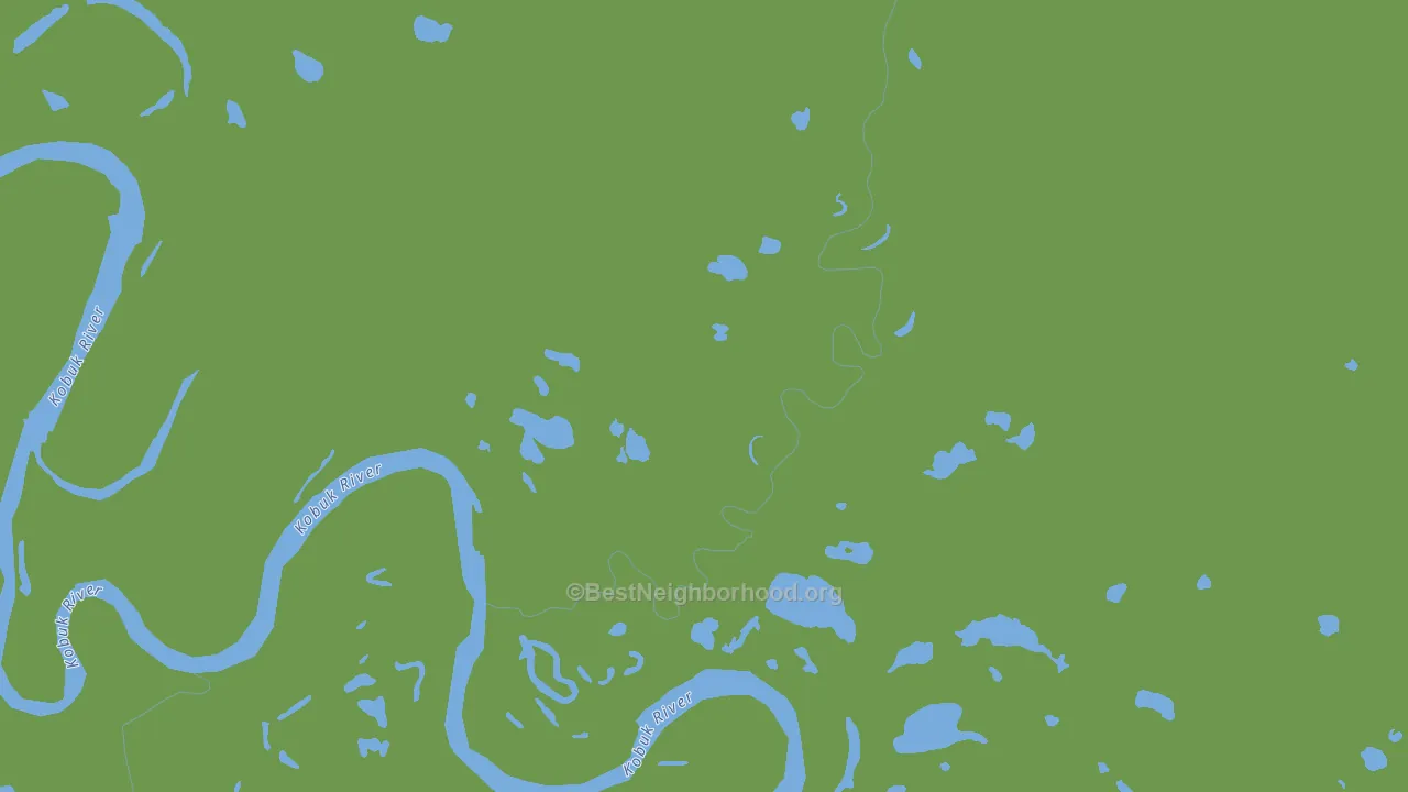 Shungnak, AK block-group voter-turnout map