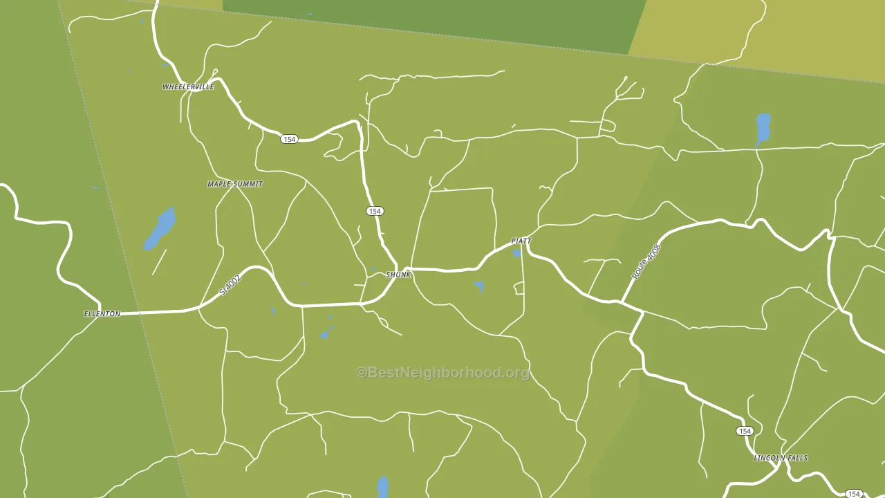 Shunk, PA block-group voter-turnout map