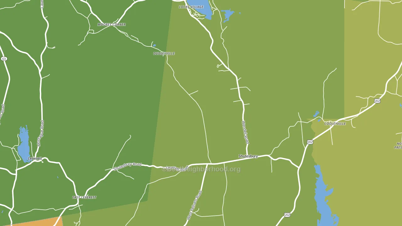 Shutesbury, MA block-group voter-turnout map
