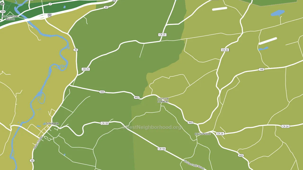 Shutter Corners, NY block-group voter-turnout map