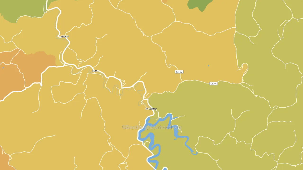 Sias, WV block-group voter-turnout map