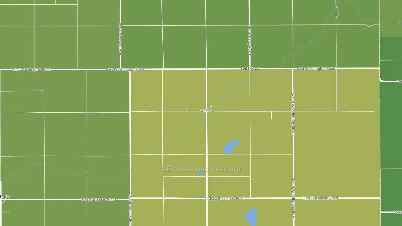Sickles, MI block-group voter-turnout map