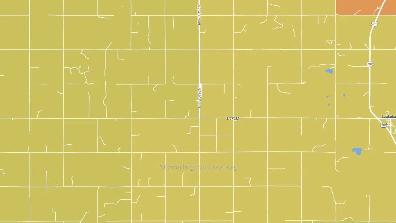 Sickles, OK block-group voter-turnout map