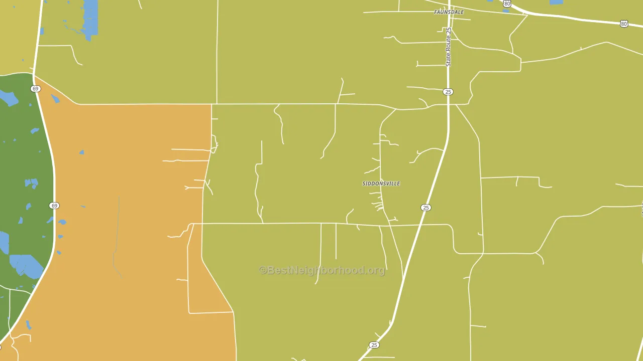 Siddonsville, AL block-group voter-turnout map