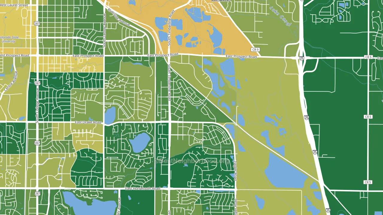 Side Hill, Fort Collins, CO block-group voter-turnout map