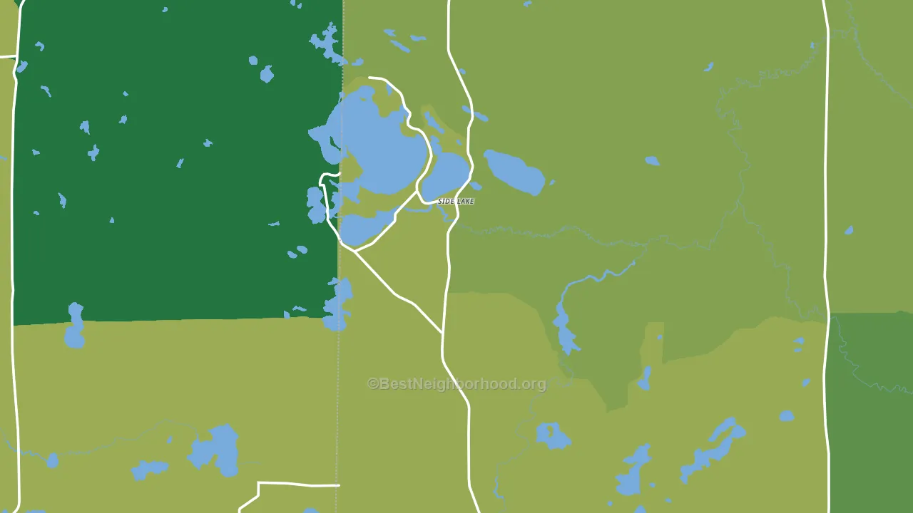 Side Lake, MN block-group voter-turnout map