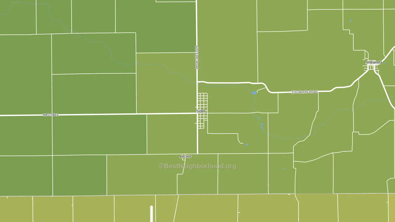 Sidell, IL block-group voter-turnout map
