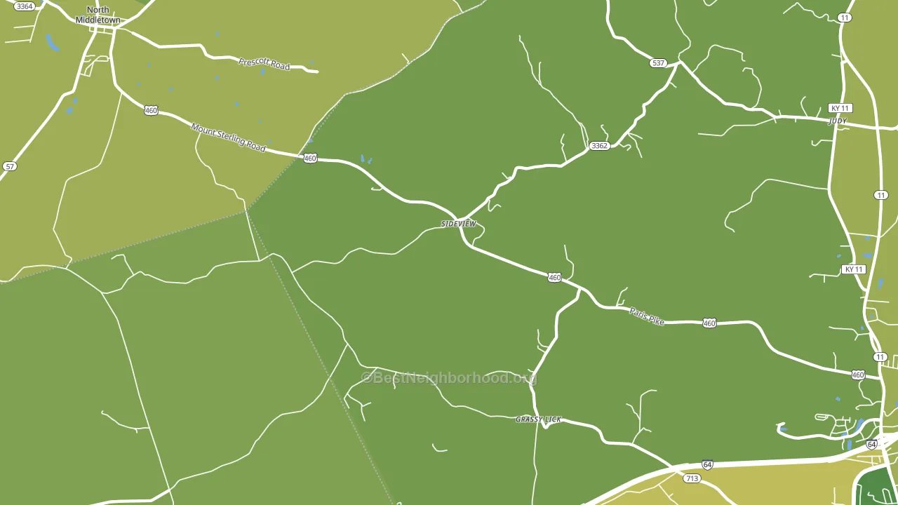 Sideview, KY block-group voter-turnout map