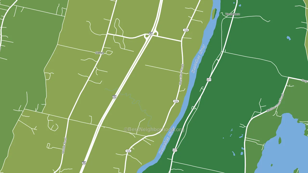 Sidney, ME block-group voter-turnout map