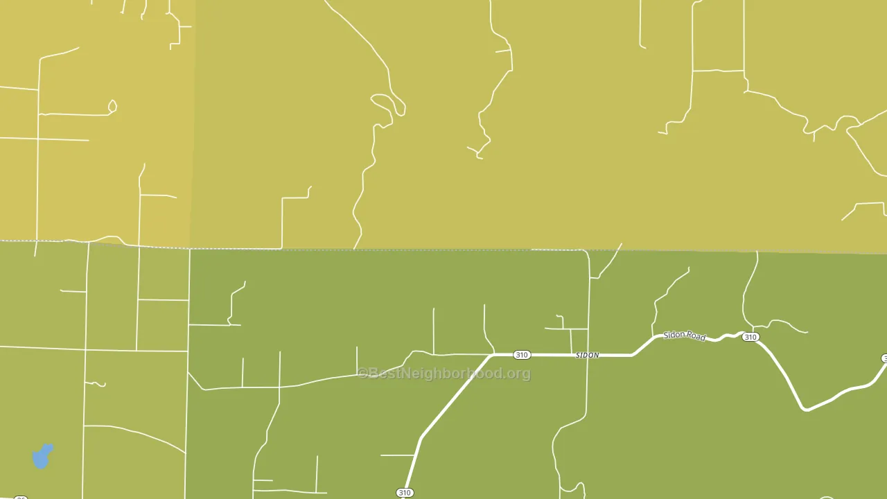 Sidon, AR block-group voter-turnout map