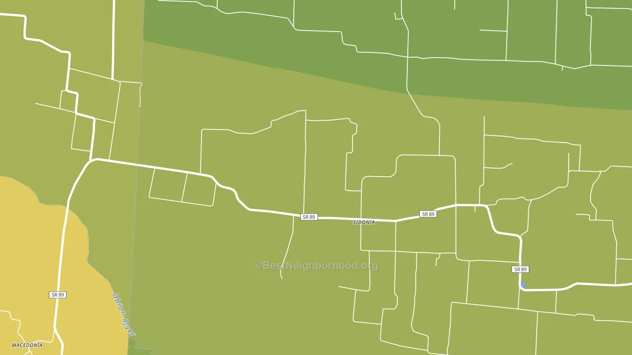 Sidonia, TN block-group voter-turnout map