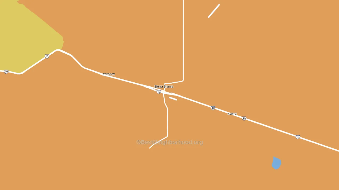 Sierra Blanca, TX block-group voter-turnout map