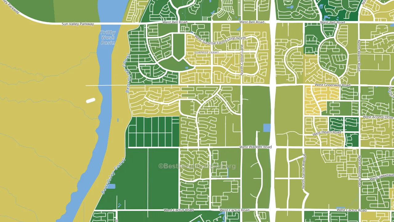 Sierra Montana, Surprise, AZ block-group voter-turnout map