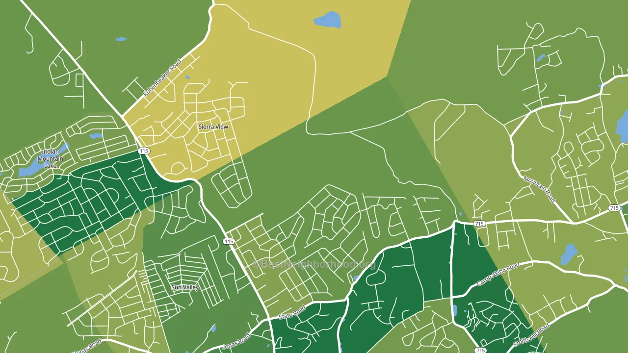 Sierra View, PA block-group voter-turnout map
