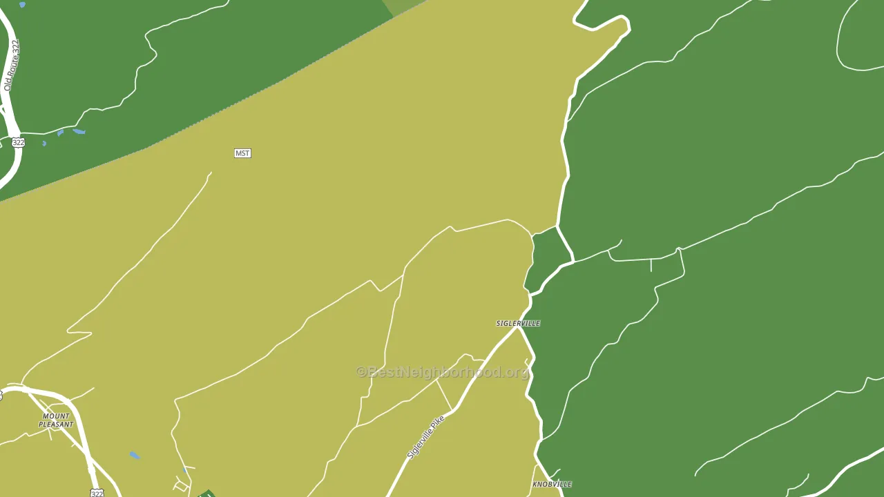 Siglerville, PA block-group voter-turnout map