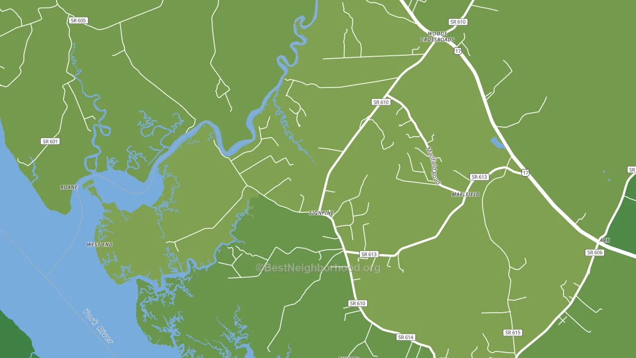 Signpine, VA block-group voter-turnout map