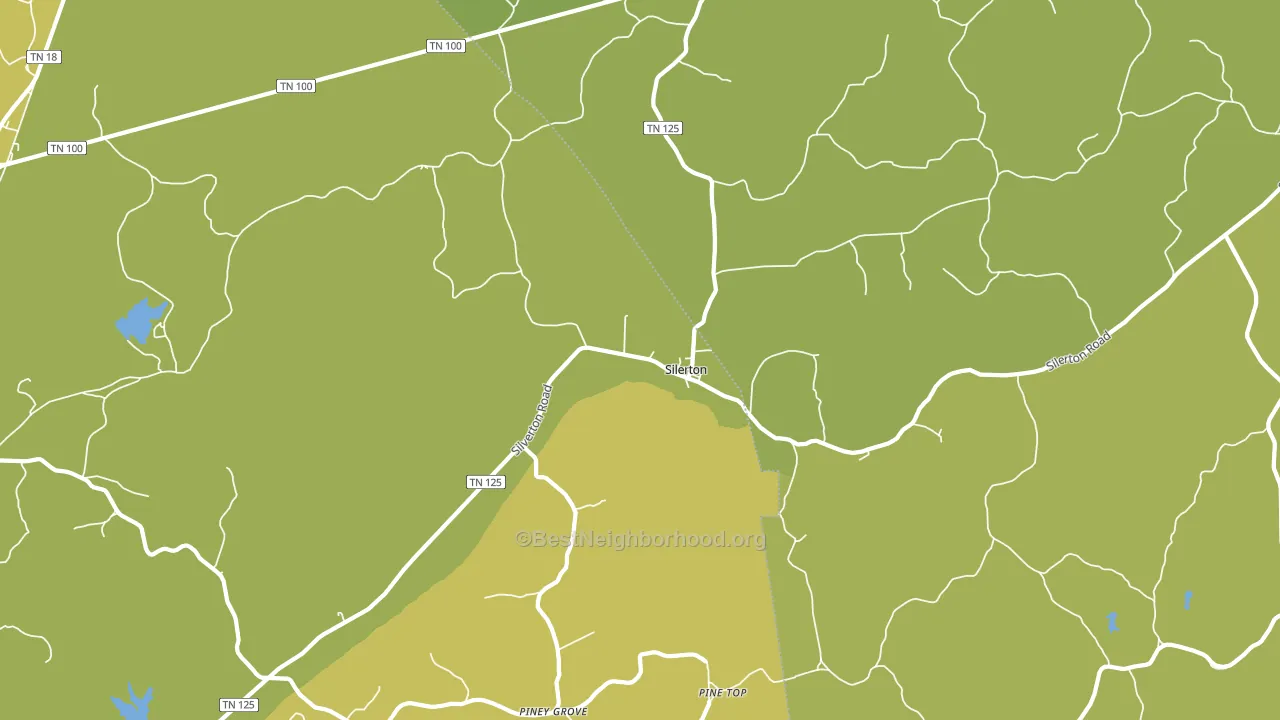 Silerton, TN block-group voter-turnout map