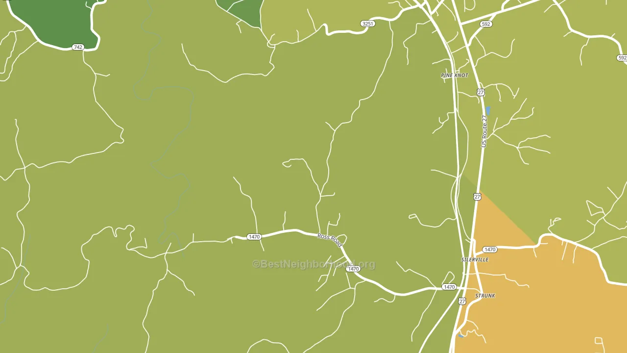 Silerville, KY block-group voter-turnout map
