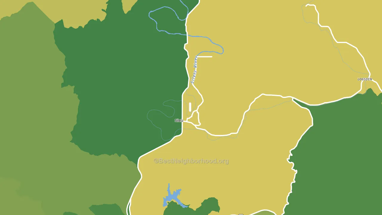 Siletz, OR block-group voter-turnout map