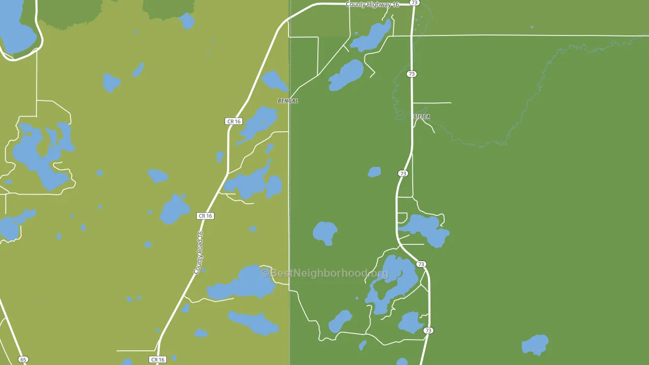 Silica, MN block-group voter-turnout map