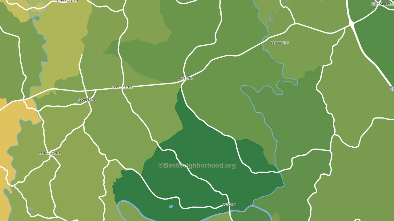 Siloam, NC block-group voter-turnout map
