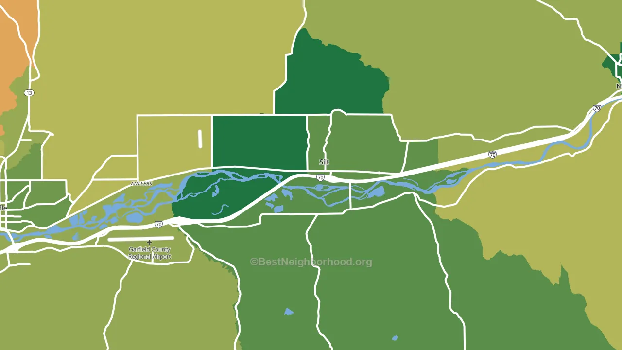 Silt, CO block-group voter-turnout map